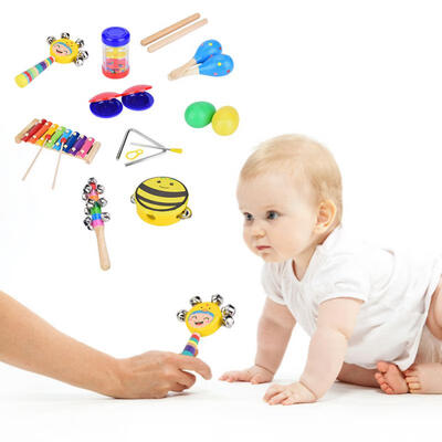 

Greensen Toddler Musical Instruments 16Pcs Wooden Percussion Instruments for Kids Preschool Education