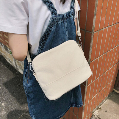 

Tailored Fashion Ladies Versatile Canvas Solid Color Shell Shoulder Bag Messenger Bag