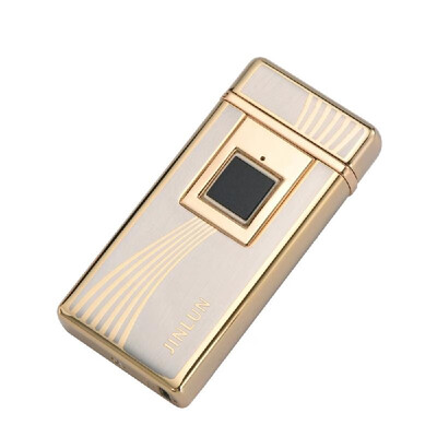 

True Fingerprint Identification Lighter USB Double Arc Electric Lighter Windproof Flameless Cigarette Lighters As Gift