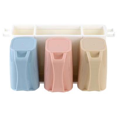 

Greensen Bathroom Suction Wall Mount Hooked Plastic Toothpaste Toothbrush Holder Storage Rack