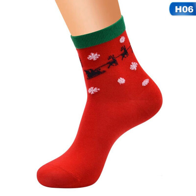 

Lovely Christmas Socks WomenGift Santa Claus Deer Warm Winter Funny Socks