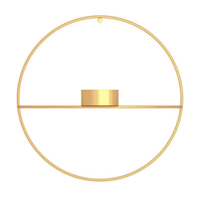 

3D Metal Candlestick Wall Hanging Geometric Round Candle Holder Home Decor