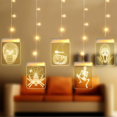 

〖Follure〗Halloween Decorative Lamps USB LED Night Light 3D Acrylic Sign Light Decor