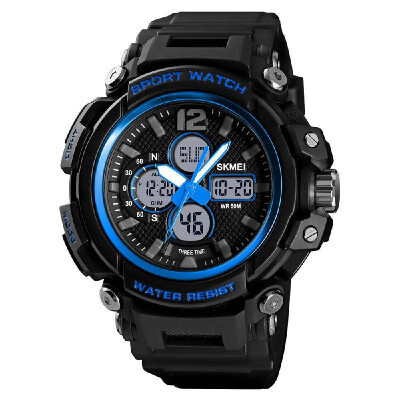 

SKMEI 1498 Man Quartz Watch Sport Waterproof 5ATM 1224 Hour Date Week Display Noctilucent Male Wristwatch