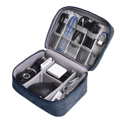 

Waterproof Travel Data Cable Storage Bags Daily Gadget Charger Zipper Packs