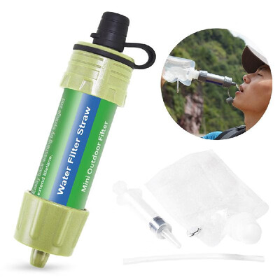 

Outdoor Water Filter Straw Water Filtration System Water Purifier for Emergency Preparedness Camping Traveling Backpacking