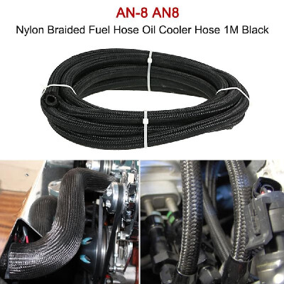 

AN-10 AN10 Nylon Braided Fuel Hose Oil Cooler Hose 1M Black