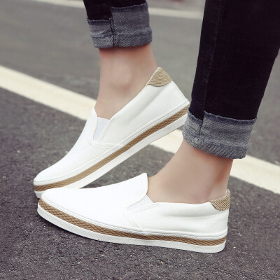 

Spring&summer white shoes womens white canvas shoes lace womens shoes Korean casual shoes flat-bottomed students skate