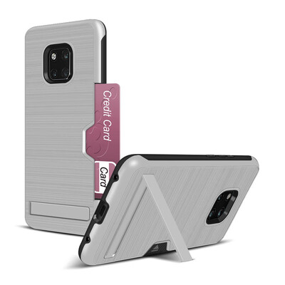 

Hybrid Bumper Case Huawei Mate 20 Pro Card Holder Cover Huawei Mate 20 Pro 20pro LYA-L29 LYA-L09 LYA-L0C TPU Stand Case