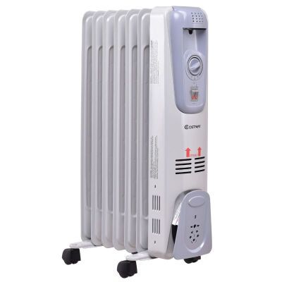 

1500 W 7-Fin Electric Oil Filled Space Thermostat Heater