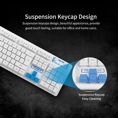 

24G Wireless Keyboard&Optical Mouse Combo Suspended Keycap Adjustable Holder 3D Mouse for Office Work GameBlack