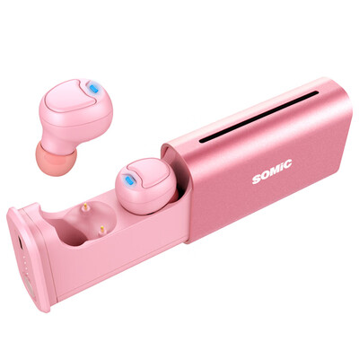 

Somic SOMIC W20 true wireless Bluetooth headset in-ear sports headset Bluetooth 50 Apple Andrews millet mobile phone universal headset cherry powder
