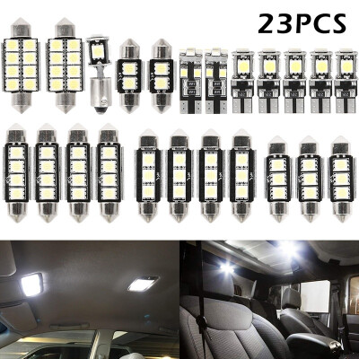 

23PCS Car Led Lights LED White Car Inside Light Kit Dome Trunk Mirror License Plate Lamp Bulbs