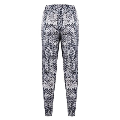 

Fashion Women Casual Pants High Elastic Waist Snake Print Elastic Waist Loose Elegant Trousers Grey