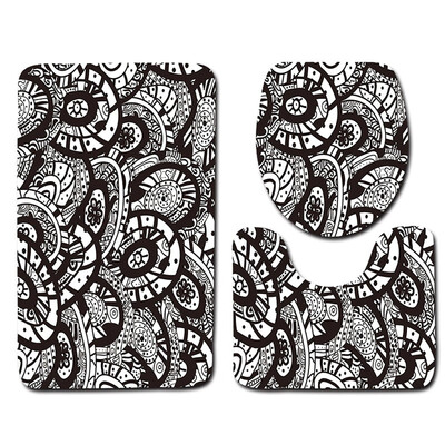

Gobestart 3pcs Non-Slip Bath Mat Bathroom Kitchen Carpet Doormats Decor