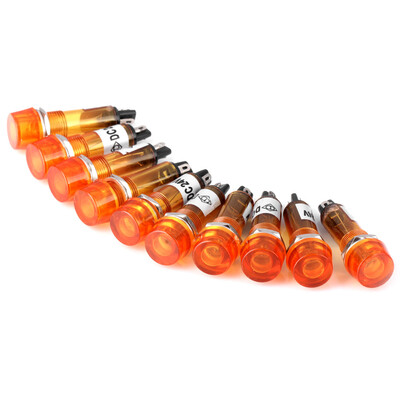 

XD10 - 1 10Pcs DC 24V 10mm Flat Head Electronic Signal Light Lamp for DIY Project