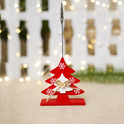

Tailored Creative Christmas Wooden Business Card Holder Photo Clip Home Window Door Decor