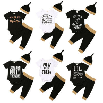 

Hot Newborn Baby Boy Girl Top Romper Bodysuit Jumpsuit Pants Outfits Clothes Set