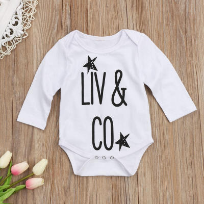 

Newborn Infant Boys Girls Long Sleeve Romper Jumpsuit Bodysuit Clothes Outfits