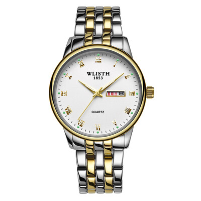 

Male students of double calendar watches Korean version of simple fashion couple watches luminous waterproof female watches fashio
