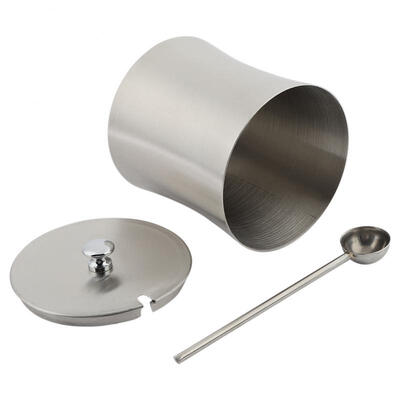 

Greensen Stainless Steel Sugar Bowl Spice Salt Pepper Seasoning Condiment Pot Jar with Cover Spoon