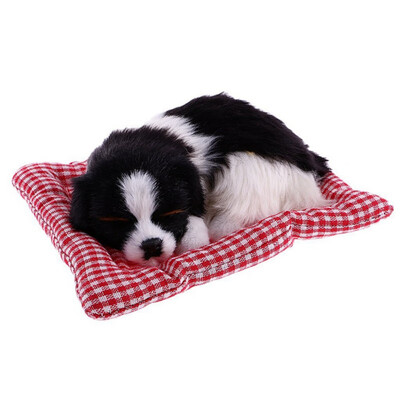 

Lovely Puppy Simulation Car Accessories Plush Sleeping Dog Toy with Sound Kids Toy Decorations Birthday Gift For Children