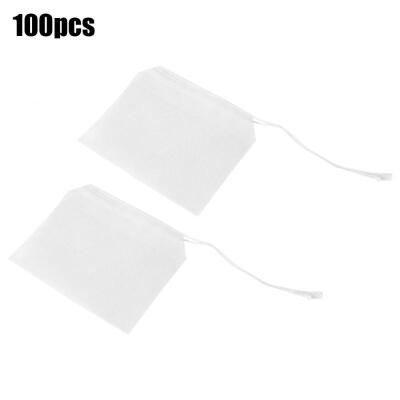 

Greensen 100pcs Nylon Transparent Empty Tea Bags Herbs Strainer Filter Loose Paper with Drawstring 67cm