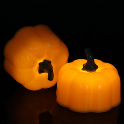 

12Pcs Battery Powered LED Pumpkin Candle Night Light Cute Electronic Candle For Halloween Party Bar Home Decoration