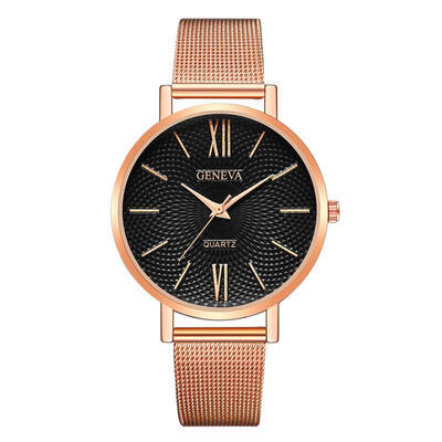 

GENEVA Watch 2019 WomenS Minimalist Mesh Band Stainless Steel Analog Quartz Wristwatch Lady Luxury Rose Gold Watches Relogio