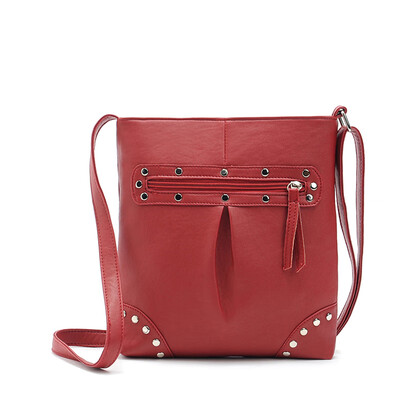 

Tailored Womens Handbag Leather Satchel Cross Body Shoulder Messenger Bag Red