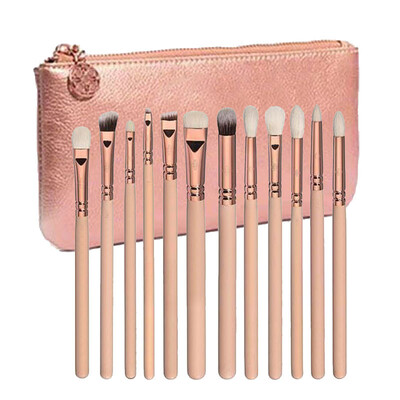 

〖Follure〗12 pcs Rose Gold Makeup Brush Complete Eye Set Tools Powder Blending Brush