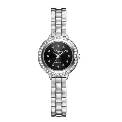 

Fashion Womens Watches With Rhinestone Ladies Alloy Strap Quartz Wristwatch Luxury Dress Clock Top Band Lvpai Reloj Mujer