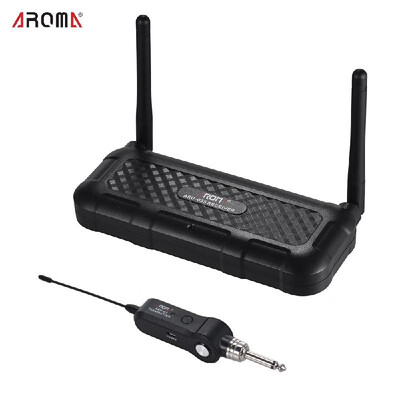 

AROMA ARU-03S True Diversity UHF Wireless Audio Transmission System Transmitter Receiver Built-in Rechargeable Lithium Battery Max