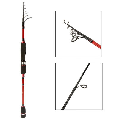 

21M 689FT Portable Telescopic Carbon Lure Fishing Rod Travel Spinning Fishing Pole