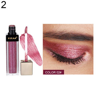 

LULAA 12 Colors Glitter Liquid Eyeshadow Smoky Waterproof Long Lasting Cosmetic