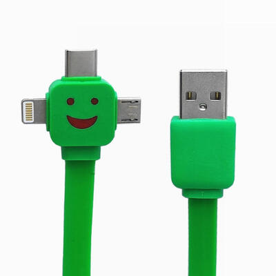 

3 IN 1 Micro Type-C USB Lightning Date Line for iPhone X XR XiaoMi Samsung-1m