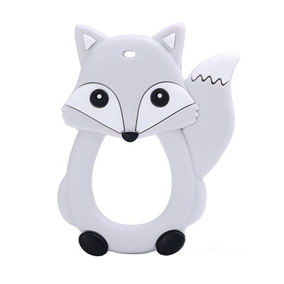 

Siaonvr Cartoon Foxes Infant Baby Teether Silicone Pacifier Soother Teething Toy Pendant