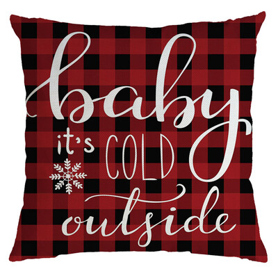 

Siaonvr Christmas Pillow Cover Pillowcases Decorative Sofa Cushion Cover 45x45cm