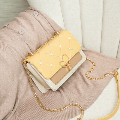 

In summer the new color chain girl 2019 Korean version 100 lap shoulder slanted the fashion texture small square bag