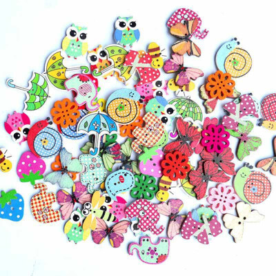 

Wooden Button 50 Pieces Random Style For Scrapbooking Crafts Diy Clothing For Young Children Embroidery Intimate Accessories