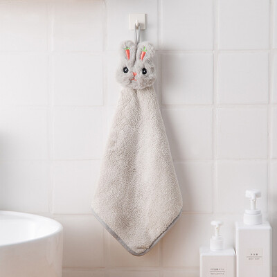 

Practical Polyester Hanging Hand Towel Bathroom Towel Kitchen Accessories Well