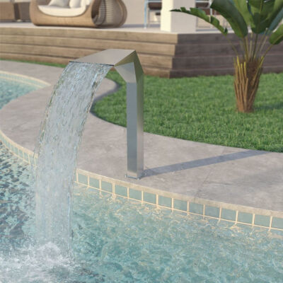 

Pool Fountain Stainless Steel 197"x118"x354" Silver