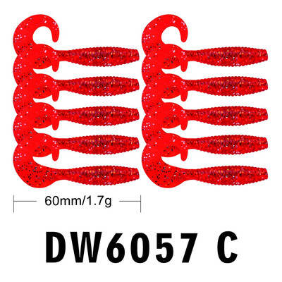 

VISSEN 10Pcslot Fishing Lure 6cm 17g Silicone Wobbler Swimbait Artificial Colorful Silicone Soft Bait Fake Lures Fly Fishing
