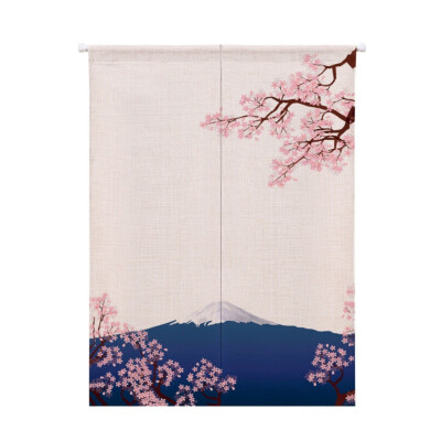 

Japanese Style Doorway Curtain Cotton And Linen Printed Hanging Tapestry For Home Decoration