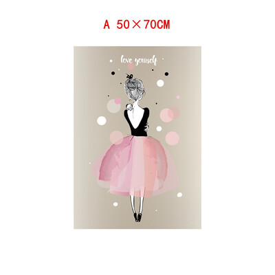 

Gobestart Girl Cute Girl Cartoon Animal Decorative Canvas Painting Childrens Room Hanging Painting