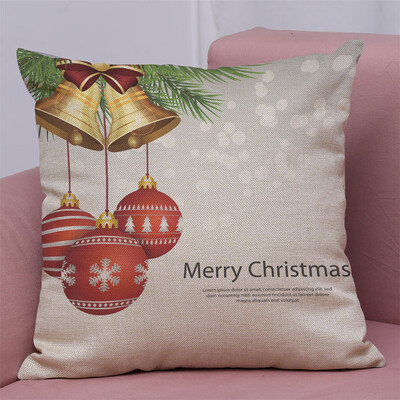 

Gobestart New Christmas Cotton Linen Pillow Case Sofa Cushion Cover Home Decor