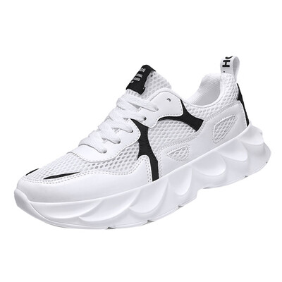

Breathable Men Sneakers Male Shoes Mens Trend Mesh Hollow Outdoor Comfortable Sneakers Wild Casual Color Matching Lace up Shoes
