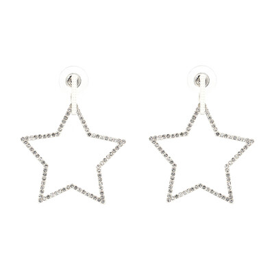 

JURAN 3 Colors Shiny Star Dangle Earrings Minimalist Trendy Drops Earring Rhinestone Geometric Big Brincos Fashion Jewelry