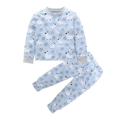 

2pcs Cartoon Sheep Print Clothing Set Casual Baby Long Sleeve T-shirt Pants