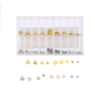 

YD152 140Pcs Waterproof Watch Crown Set Replacement Assorted Crown Parts Watch Accessories Repair Tool Kit for Watchmaker